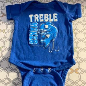 Blue Fish Onesie. Size 6 Months